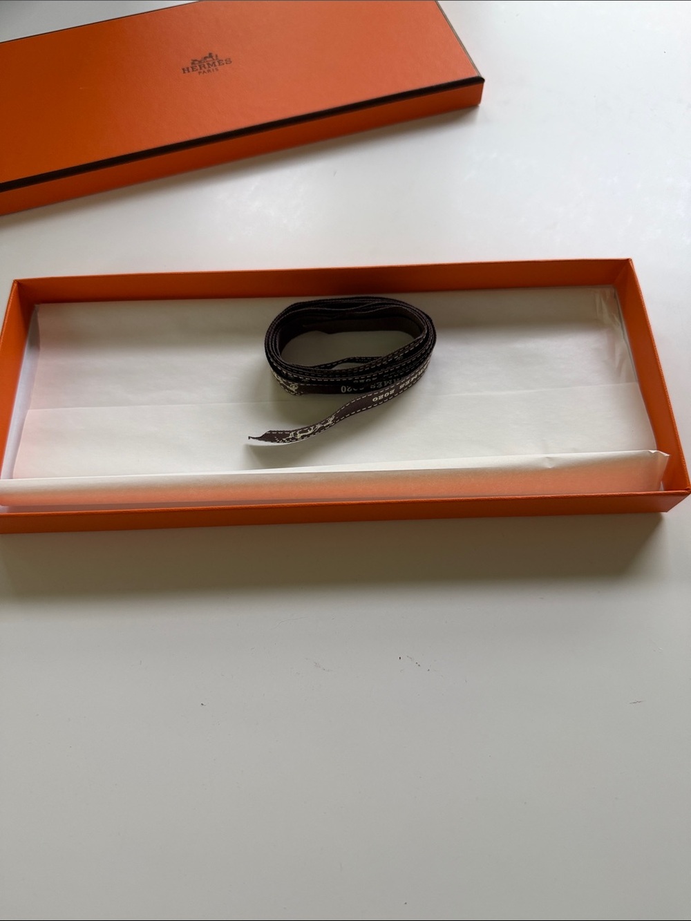 Hermes Gift Box, tissue paper, ribbon